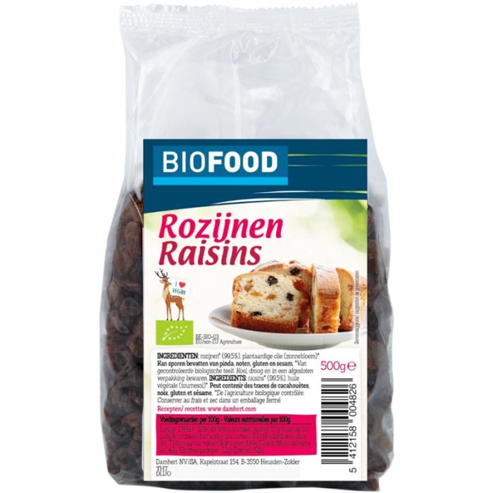 Biofood Biofood Rozijnen BIO - 500gr