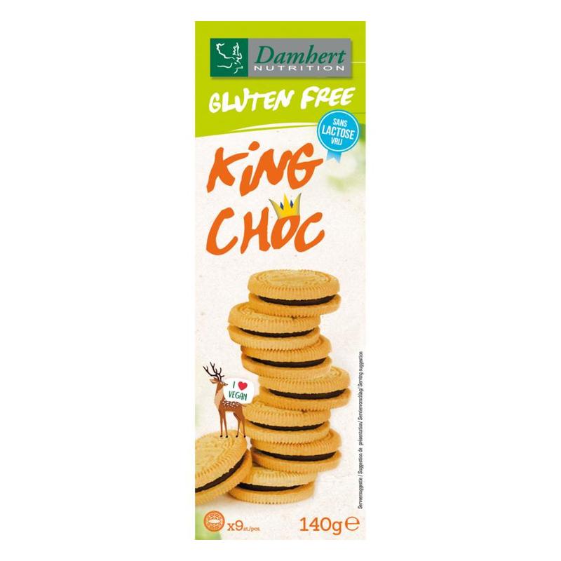Damhert Damhert Gluten Free King Choc Koekjes Chocolade - 140gr