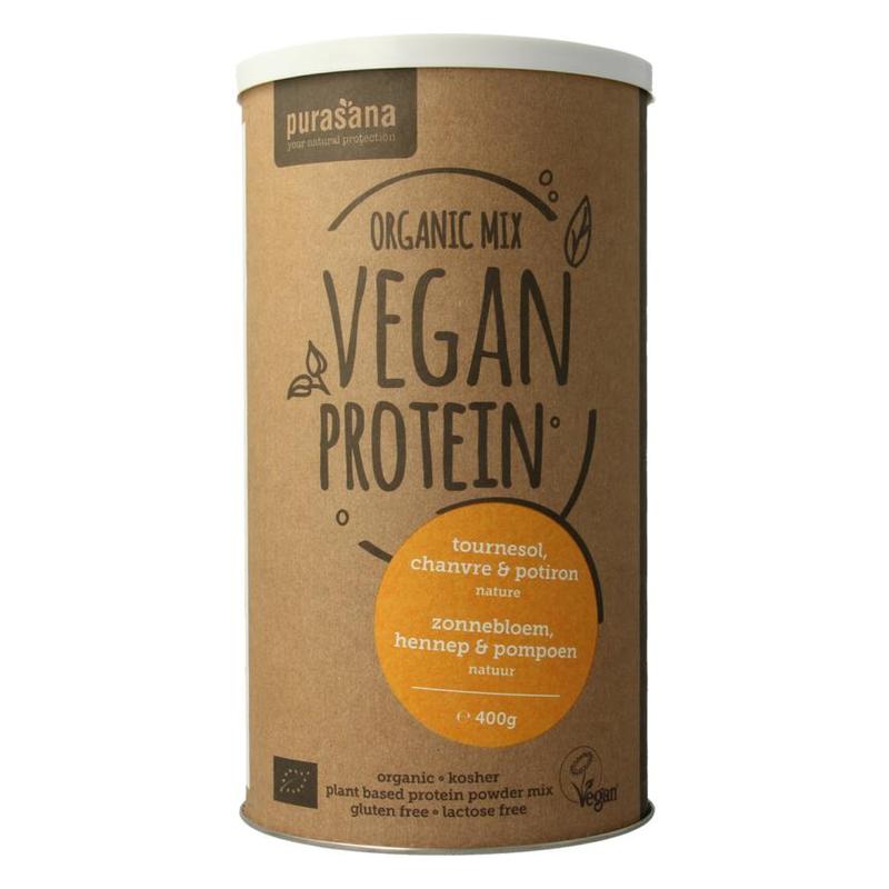 Purasana PURASANA Veg prot 54% pompoen/zonnebl/hemp natBIO - 400gr