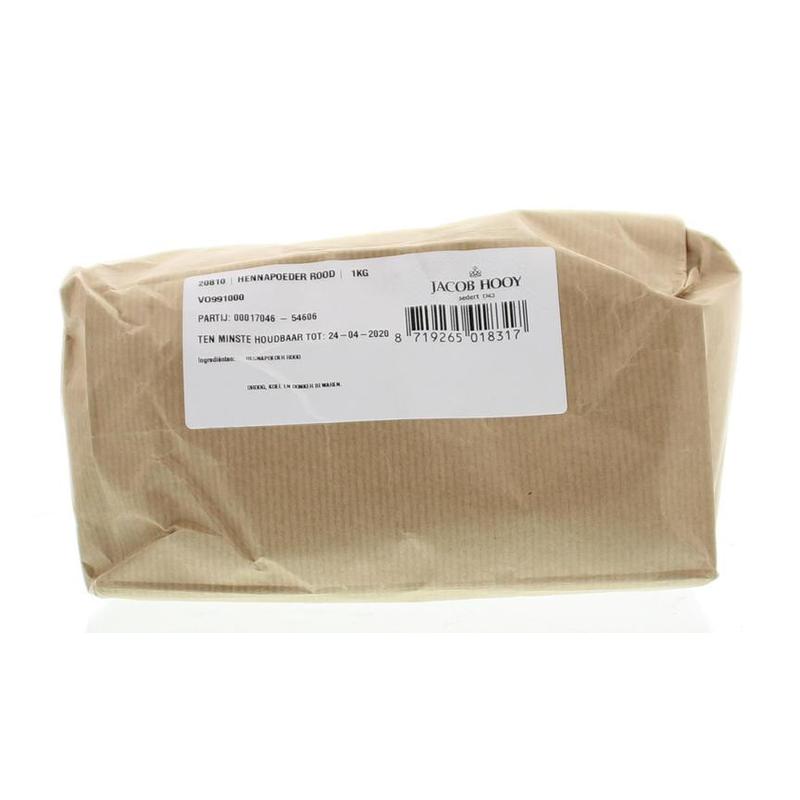 Jacob hooy jacob Hooy HENNAPOEDER ROOD - 1kg