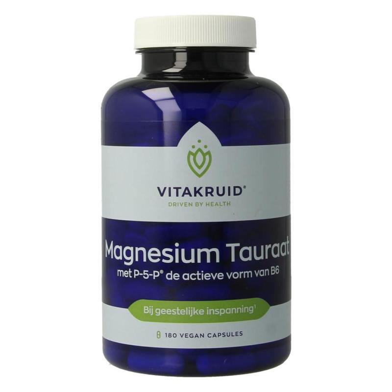 Vitakruid Vitakruid Magnesium Tauraat met Vitamine B6 (P5P) - 180vcp