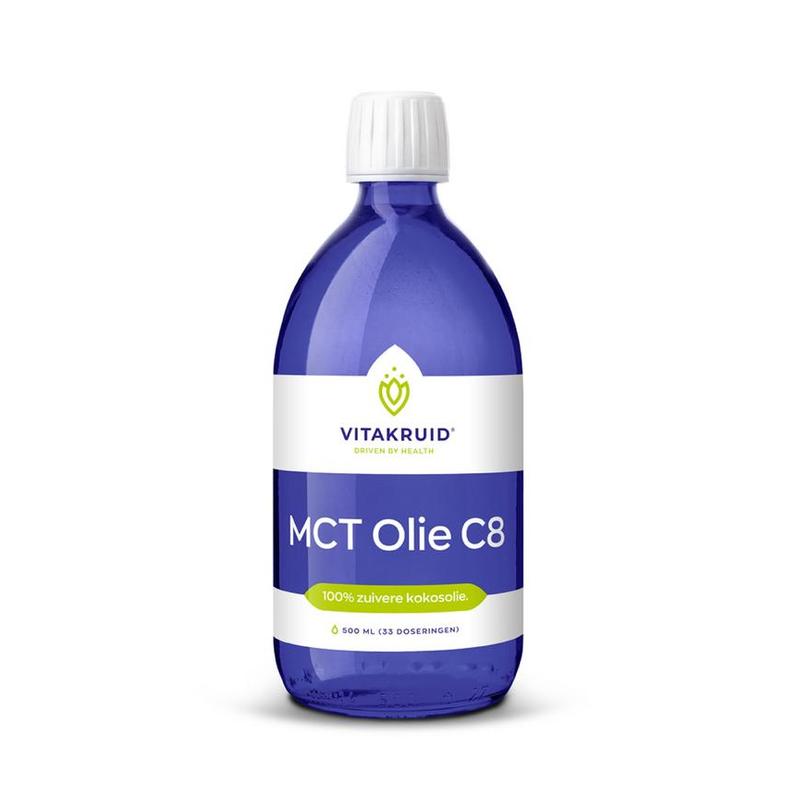 Vitakruid Vitakruid MCT Olie C8 100% zuiv, duurz. kokosolie - 500ml