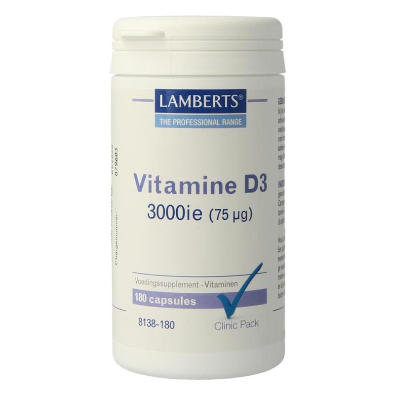 Lamberts cp Lamberts CP Vitamine D3 3.000ie (75ug) - 180cp