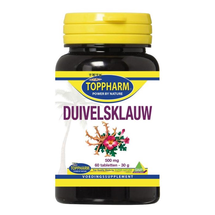 Toppharm TOPPHARM Duivelsklauw 500 mg - 60tb