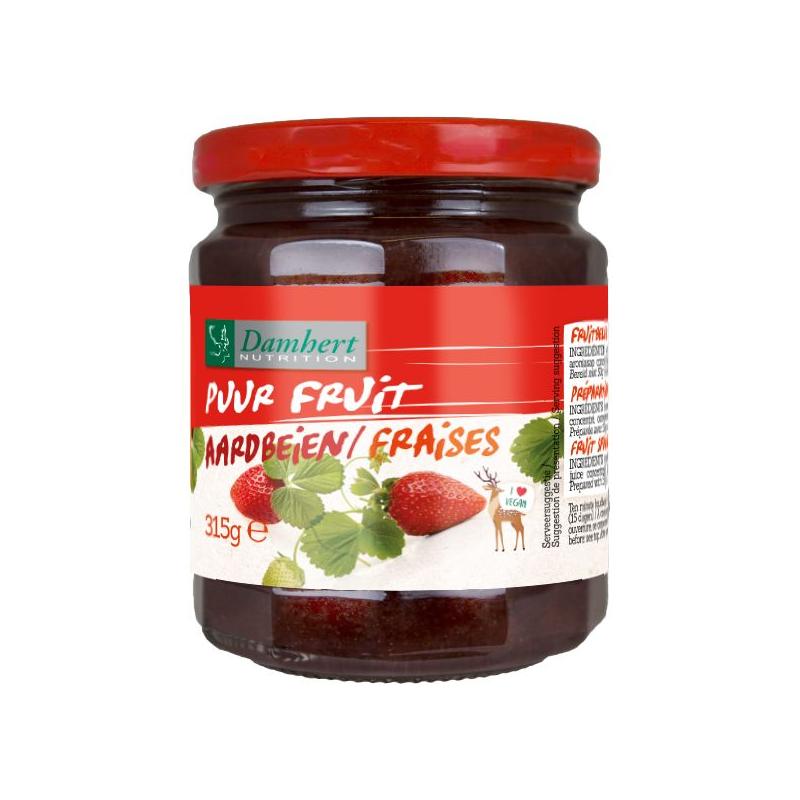 Damhert Damhert Puur Fruit Confituur Aardbei - 315gr