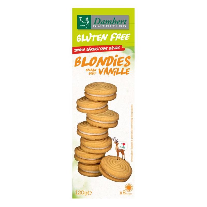 Damhert Damhert Gluten Free Blondies Zonder Suikers - 120gr