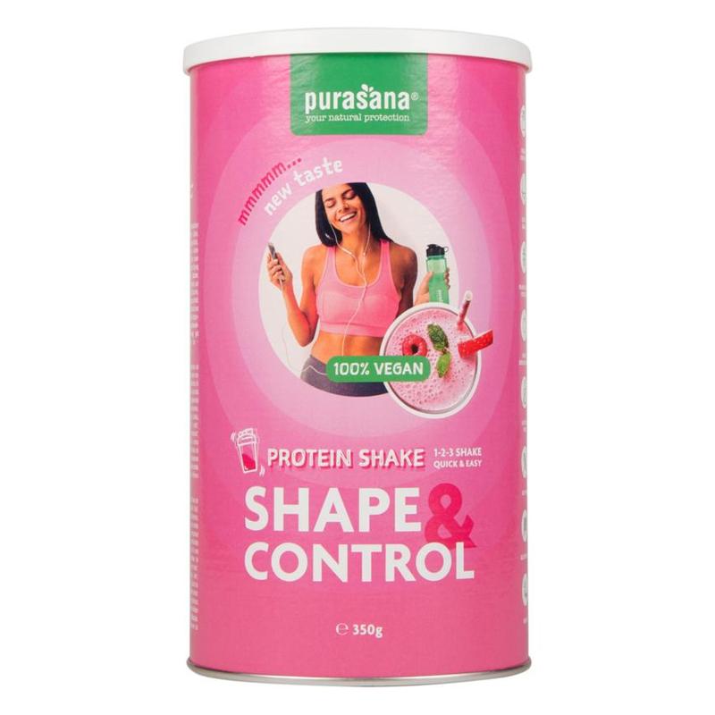 Purasana PURASANA Veg prot 46% Shape Ctrl aardbei/framboos - 350gr
