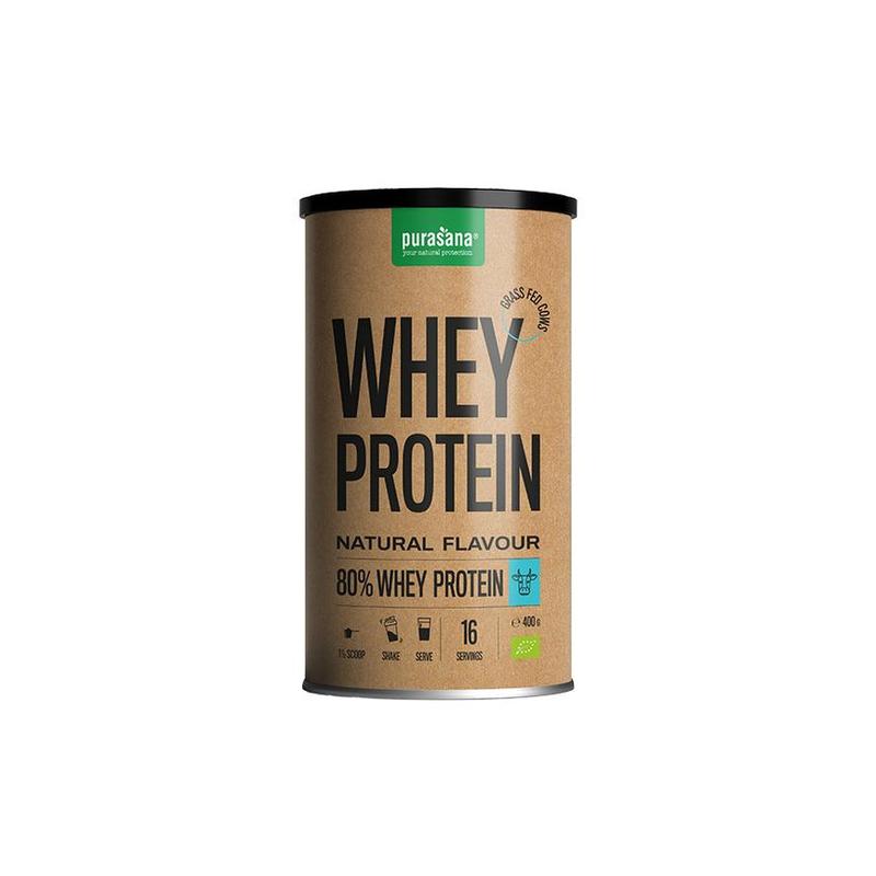 Purasana PURASANA Whey proteine 80% natuur 400 g BIO - 400gr