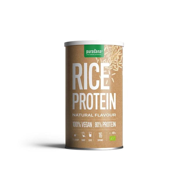 Purasana PURASANA Veg proteine 80 % rijst natuur 400 g BIO - 400gr