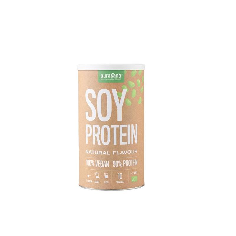 Purasana PURASANA Veg proteine 90 % soja natuur 400 g BIO - 400gr