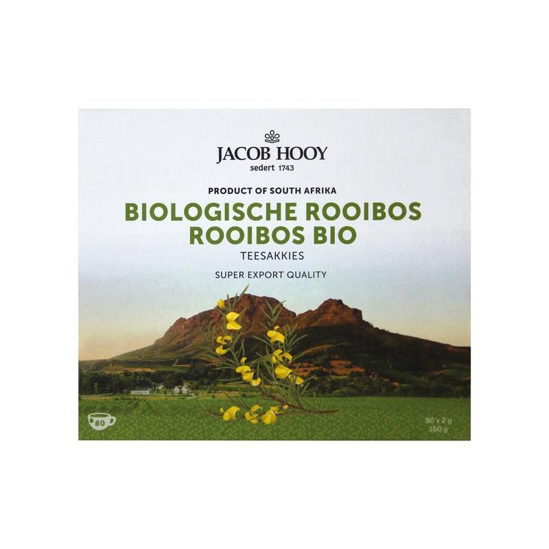 Jacob hooy Jacob Hooy BIO ROOIBOS NL-BIO-01 80 ZAKJES - 80zk