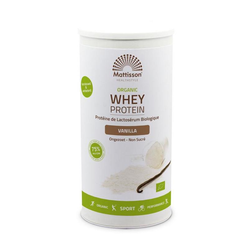 Mattisson Mattisson Bio Wei Proteïne Poeder Vanille 75% - 4 - 450gr