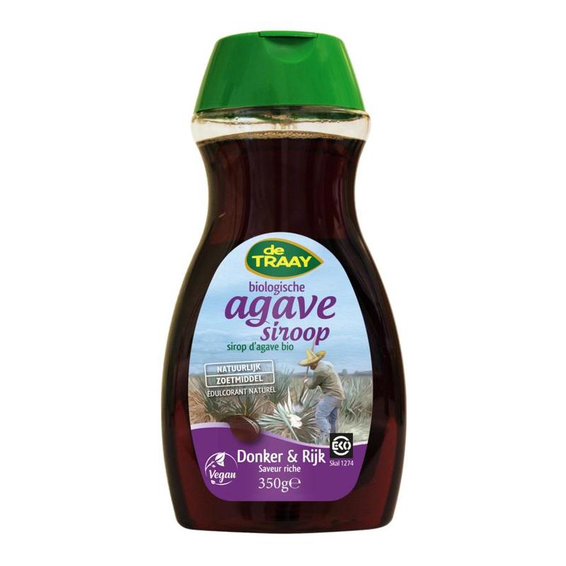 Traay honing Traay Honing AGAVESIROOP DONKER EKO FLES - 350gr