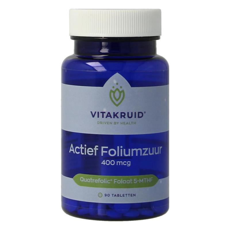 Vitakruid Vitakruid Actief Foliumzuur QuatrefolicÂ® 5-MTHF - 90tb