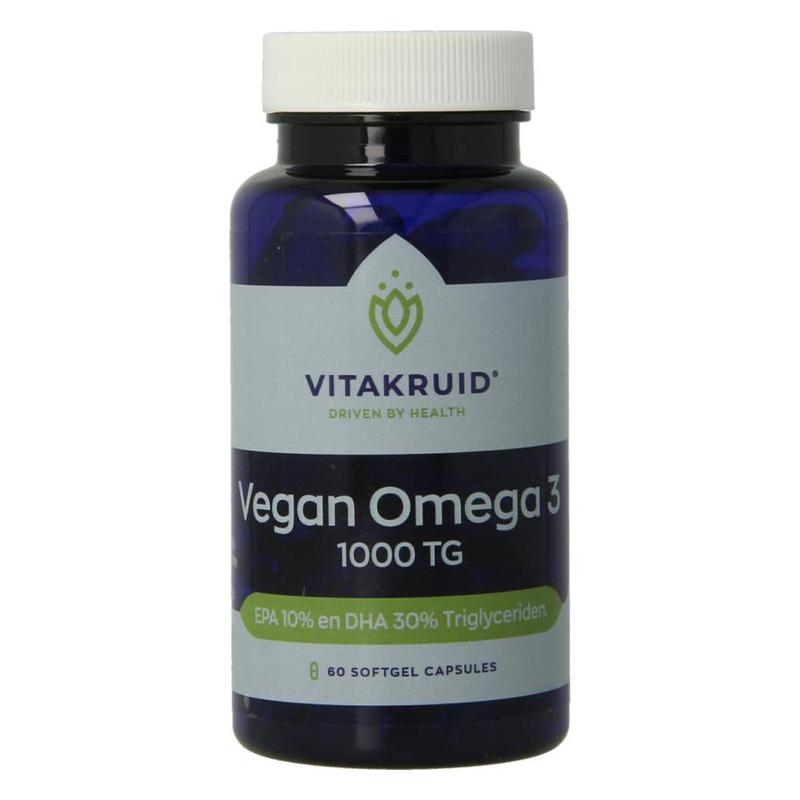 Vitakruid Vitakruid Vegan Omega 3 1000 Tryglyceriden 300 DHA - 60sft