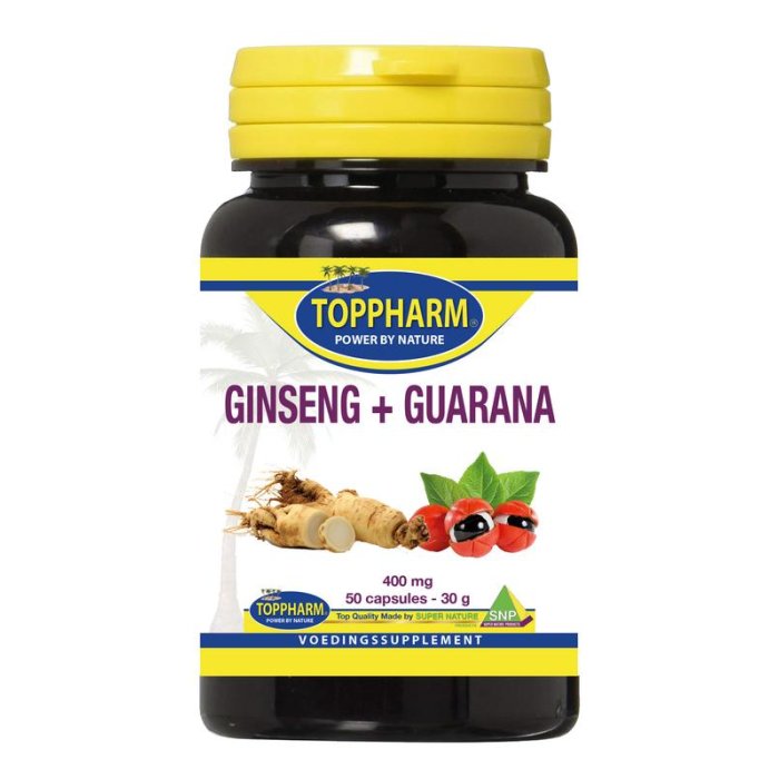 Toppharm TOPPHARM Ginseng + guarana 400 mg - 50cp