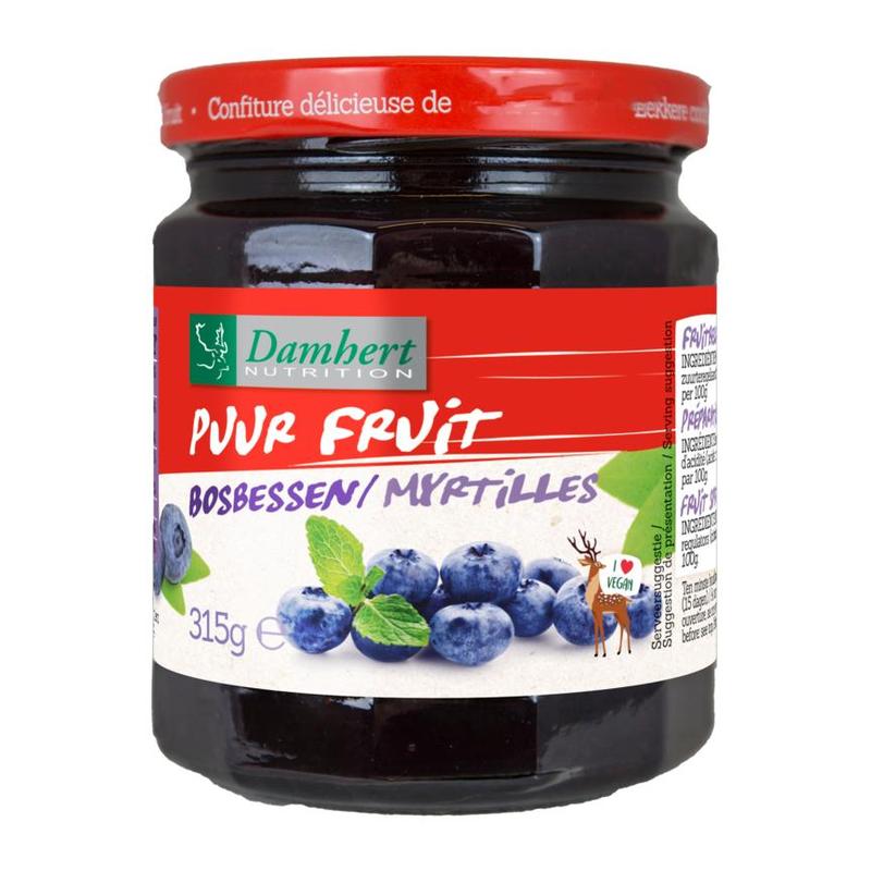 Damhert Damhert Puur Fruit Confituur Bosbessen - 315gr
