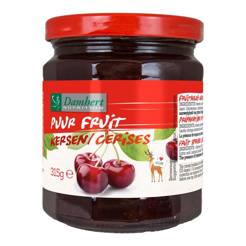 Damhert Damhert Puur Fruit Confituur Kersen - 315gr
