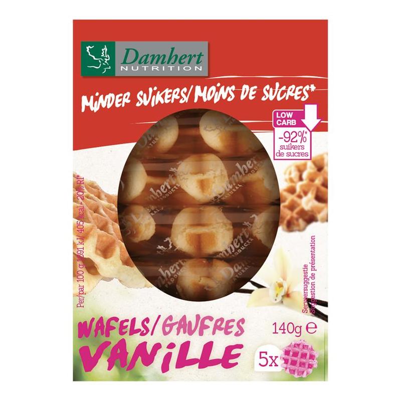 Damhert Damhert Minder Suikers Wafels Vanille - 140gr