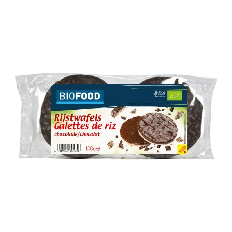 Biofood Biofood Rijstwafels Chocolade BIO - 100gr