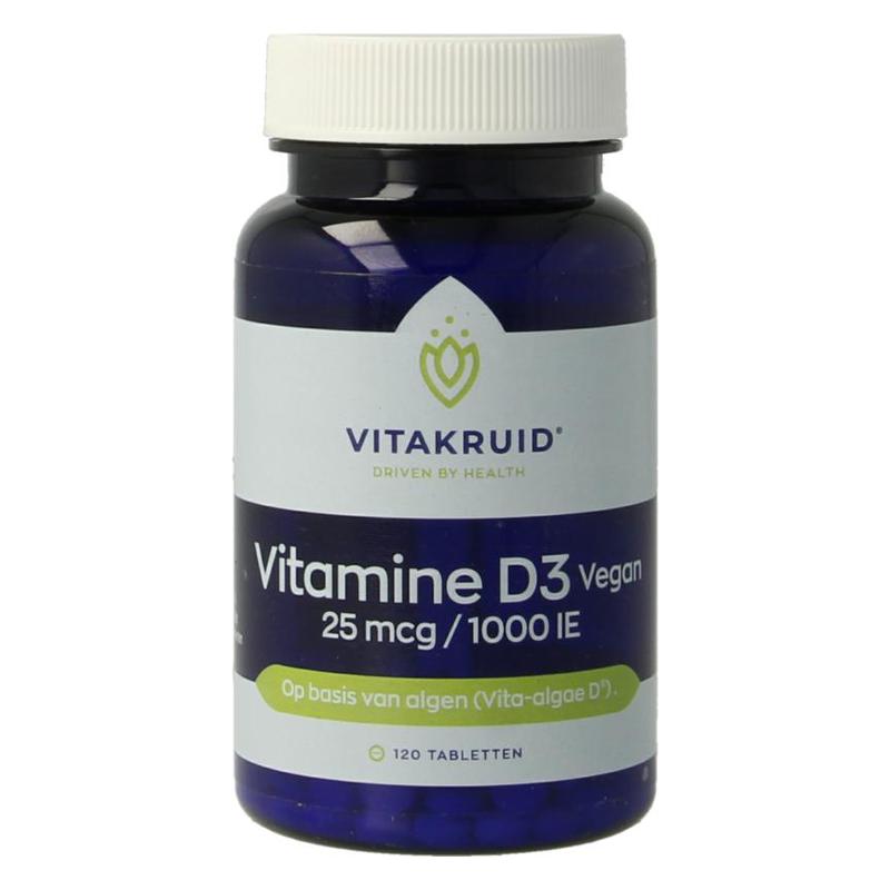 Vitakruid Vitakruid Vitamine D3 Vegan 25mcg / 1000IE - 120tb