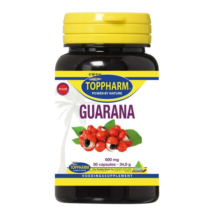 Toppharm TOPPHARM Guarana puur 600 mg - 50cp