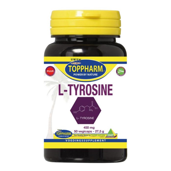 Toppharm TOPPHARM L-Tyrosine 450 mg Puur - 50vcp