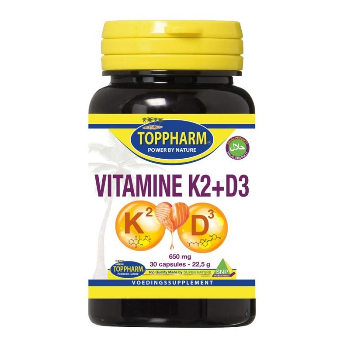 Toppharm TOPPHARM Vitamine K2 D3- 650mg - 30cp
