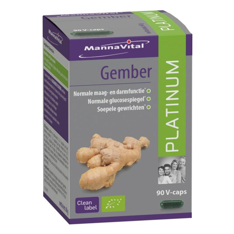 Mannavital Mannavital Gember BIO Platinum - 90vcp