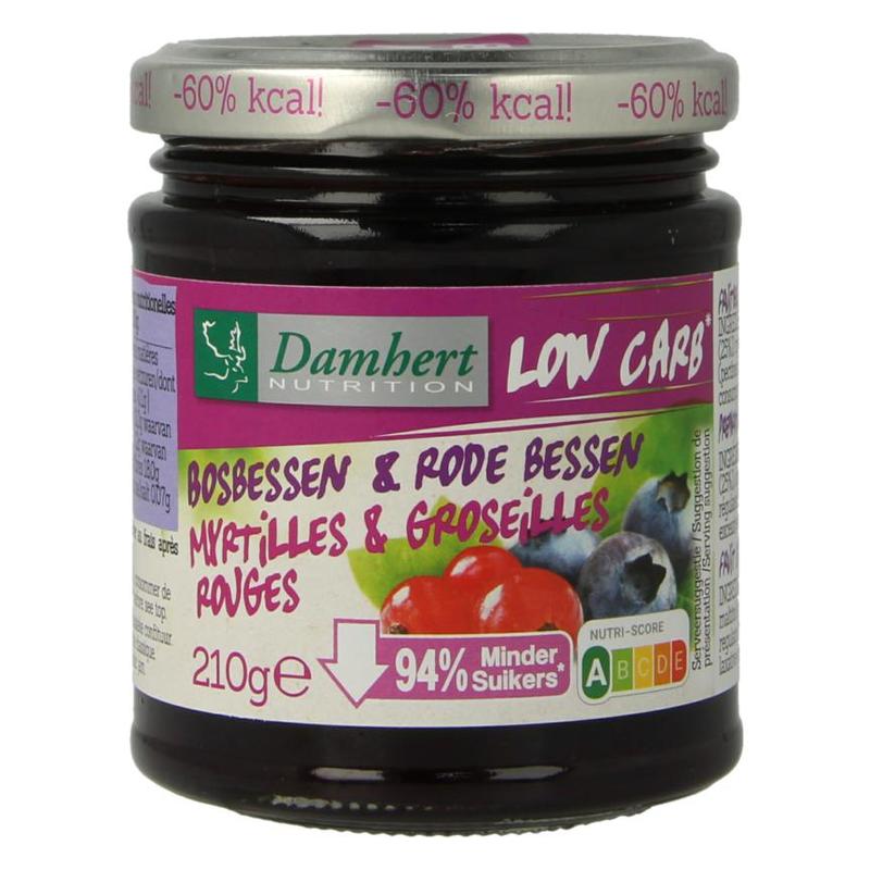 Damhert Damhert Low Carb Confituur Bosbes - Rode Bessen - 210gr