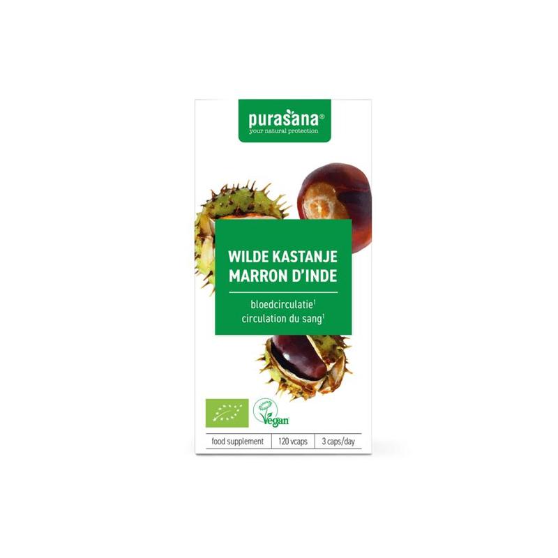 Purasana PURASANA Wilde kastanje 240 mg 120 Vcaps BIO - 120vcp