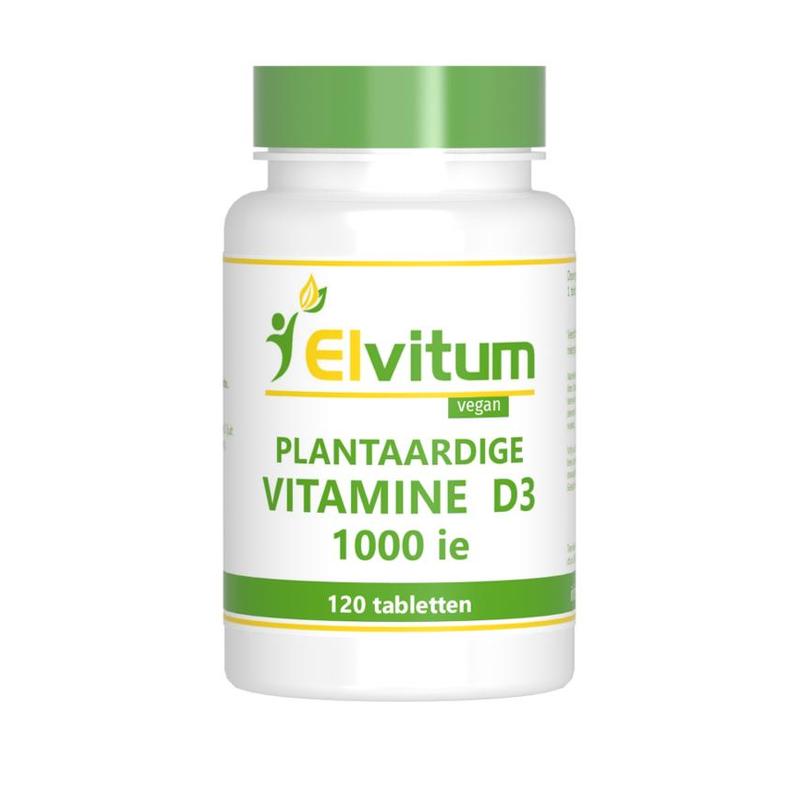 Elvitum Elvitum Vitamine D3 1000 ie Plantaardig - 120tb
