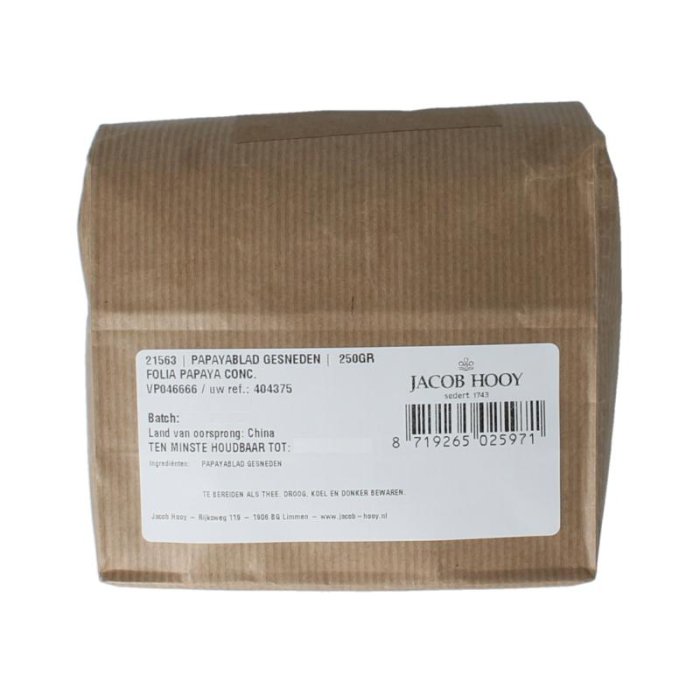 Jacob hooy jacob Hooy PAPAYABLAD GESNEDEN - 250gr