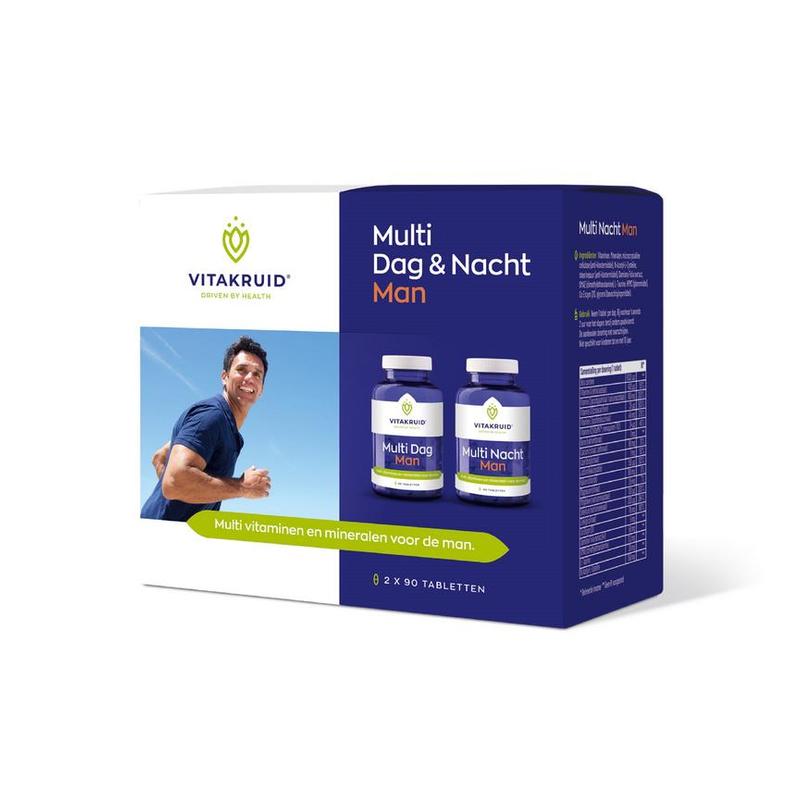 Vitakruid Vitakruid Multi Dag & Nacht Man 100% Vegan - 180tb
