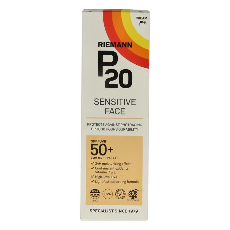 P20 P20 Sensitive FACE SPF50+ 50 gram creme - 50gr