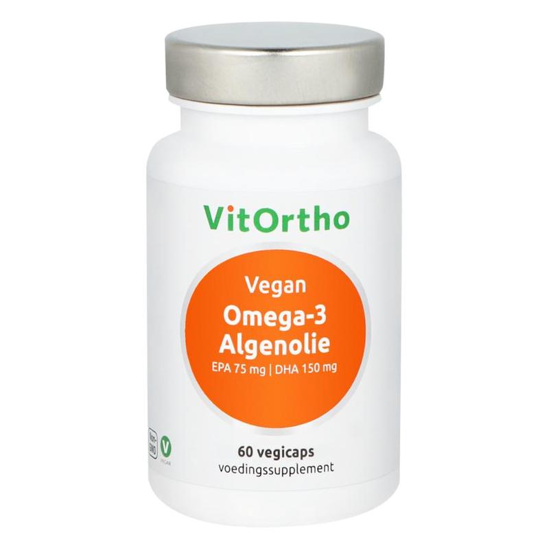Vitortho VitOrtho Omega-3 Algenolie - EPA 75 mg DHA 150 mg - 60vcp