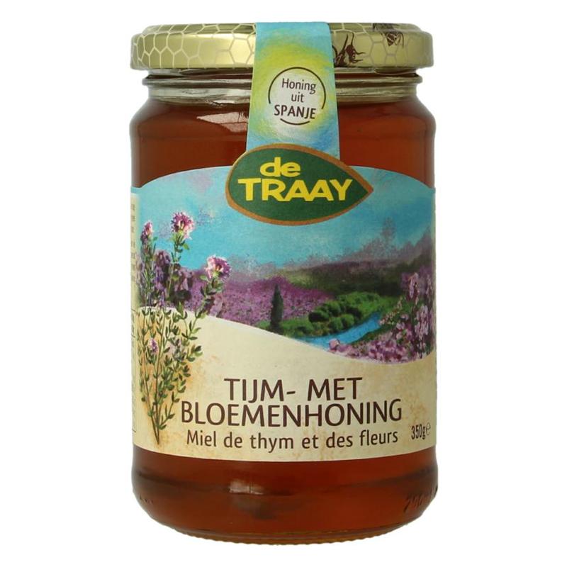 Traay honing Traay Honing TIJM MET BLOEMENHONING 350G - 350gr
