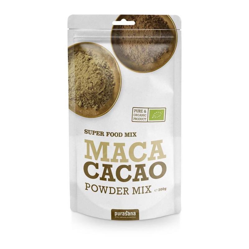 Purasana PURASANA Maca, Cacao, Lucuma poeder mix 200 g BIO - 200gr