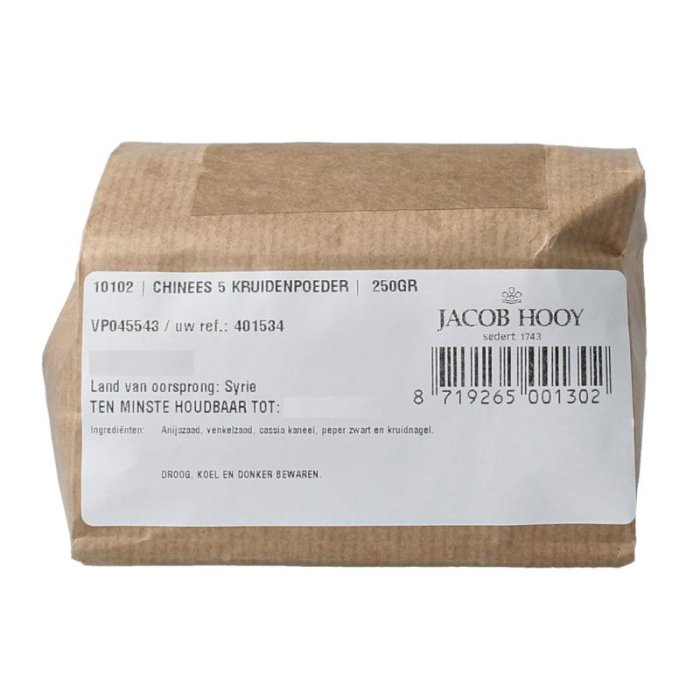 Jacob hooy jacob Hooy CHINEES 5 KRUIDENPOEDER - 250gr