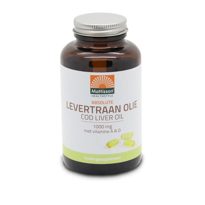 Mattisson Mattisson Levertraanolie 1g met Vit A&D 120cap - 120cp