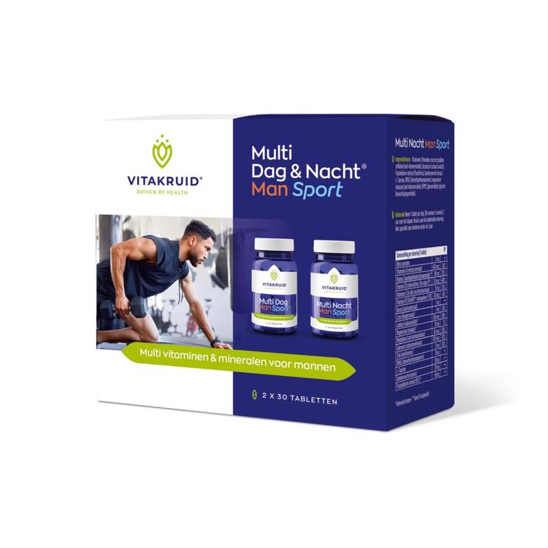 Vitakruid Vitakruid Multi Dag/Nacht Man Sport 100% Vegan - 60tb