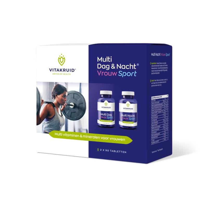Vitakruid Vitakruid Multi Dag & Nacht Vrouw Sport 100% Vegan - 180tb