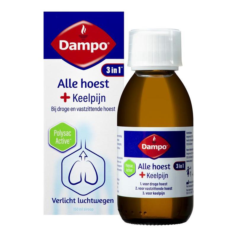Dampo Dampo Alle Hoest + Keelpijn 150ml - 150ml