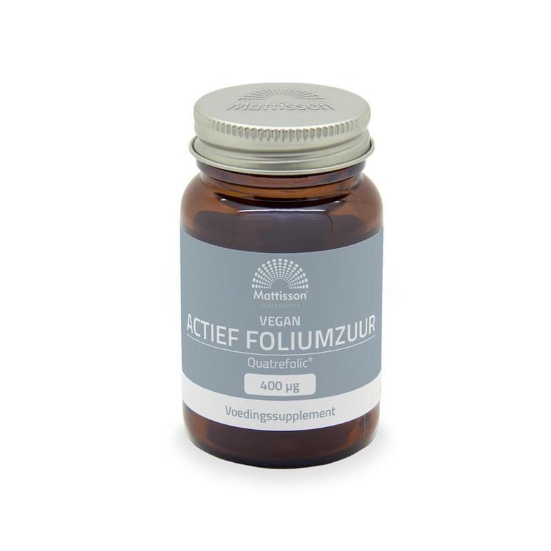 Mattisson Mattisson Actief Foliumzuur 400ug Vegan Quatrefol - 60tb