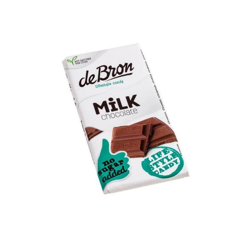De bron De Bron Milk Chocolate Stevia - 85gr