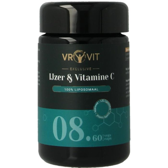 Vrovit VroVit Liposomale IJzer en Vitamine C No.8 - 60cp
