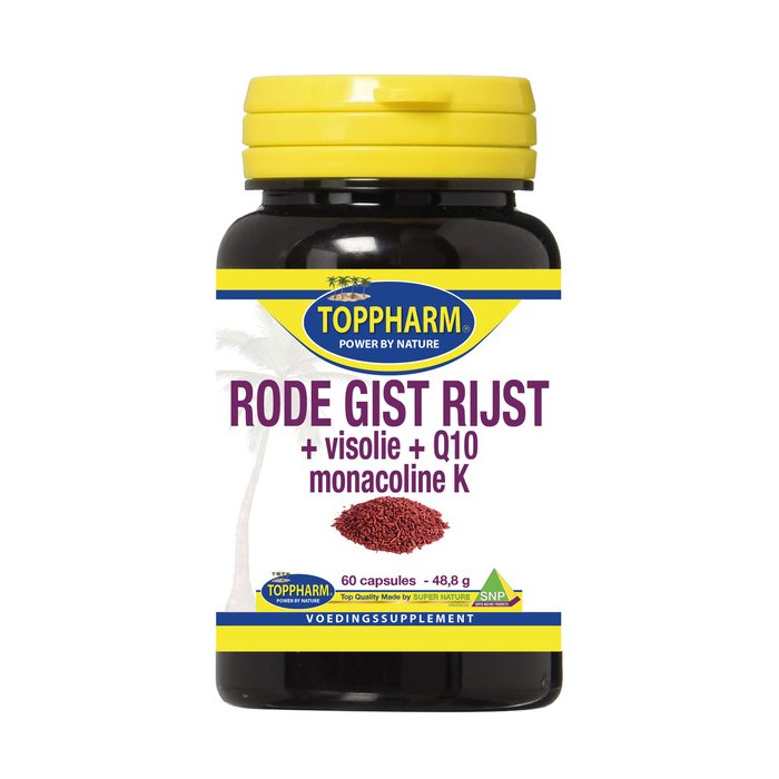 Toppharm TOPPHARM Rode gist rijst + visolie + Q10 - 60cp