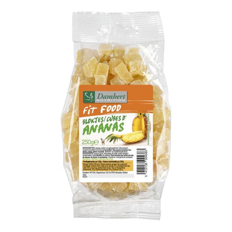 Fit food Fit Food Ananasblokjes - 250gr