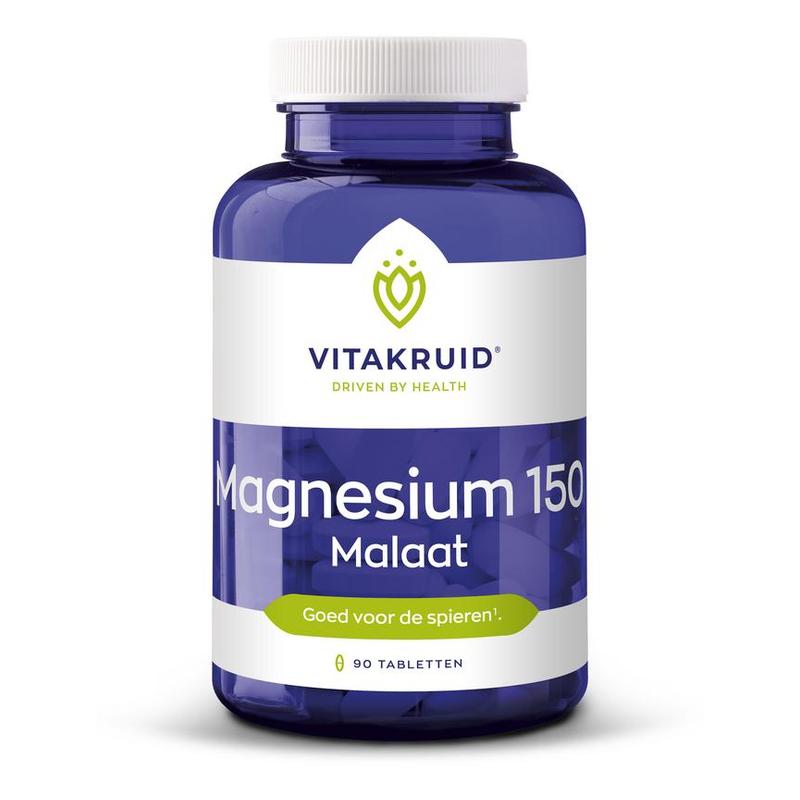 Vitakruid Vitakruid Magnesium 150 Malaat met Vitamine B6 P5P - 90tb