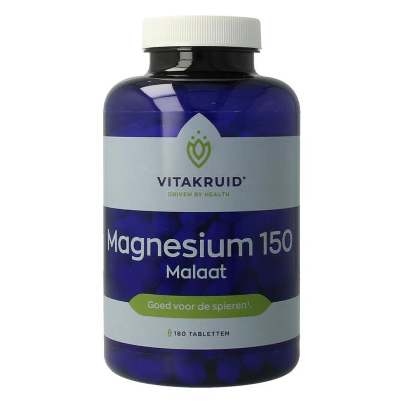 Vitakruid Vitakruid Magnesium 150 Malaat & Vitamine B6 (P5P) - 180tb